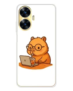 Чохол для Realme C56 з картинкою «Капібара з ноутбуком» Чохол для Realme C56 з картинкою «Капібара з ноутбуком»