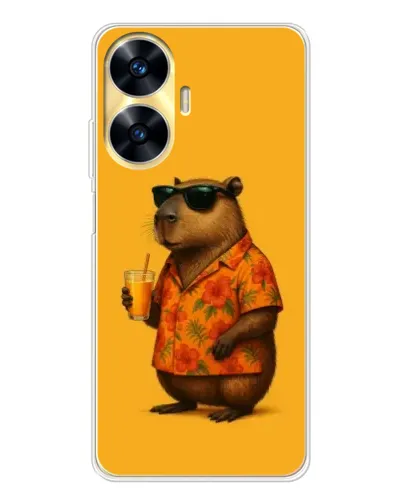 Чохол для Realme C56 з картинкою «Капібара на відпочинку»
