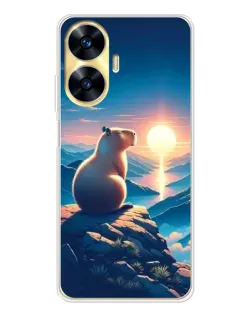 Чохол для Realme C56 з картинкою «Захід сонця з капібарою» Чохол для Realme C56 з картинкою «Захід сонця з капібарою»