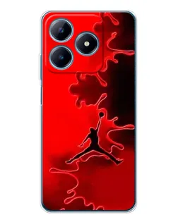 Чохол для Realme C61 з картинкою «Jordan Red Smoke»