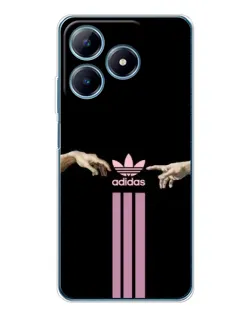 Чехол для Realme C61 с картинкой «Adidas Hands»