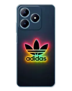 Чехол для Realme C61 с картинкой «Неоновый Adidas»
