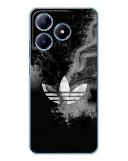 Чехол для Realme C61 с картинкой «Абстрактный дым Adidas»