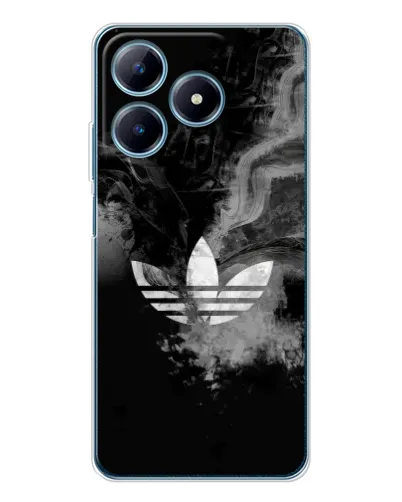 Чехол для Realme C61 с картинкой «Абстрактный дым Adidas»