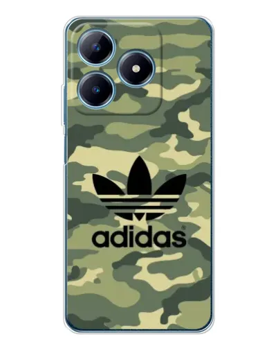 Чехол для Realme C61 с картинкой «Милитари стиль Adidas»