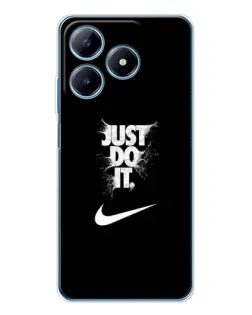 Чохол для Realme C61 з картинкою «Текстовий принт Nike»