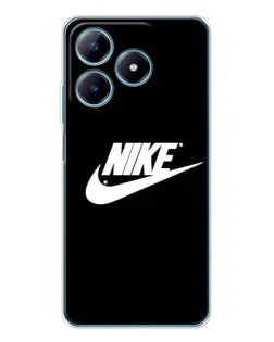 Чехол для Realme C61 с картинкой «Мазки краски Nike»