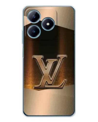 Чехол для Realme C61 с картинкой «LV — золотое сияние»