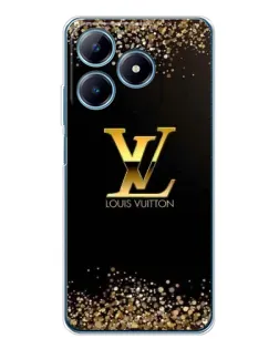 Чехол для Realme C61 с картинкой «LV — золотые искры»