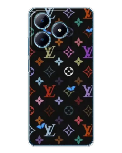 Чехол для Realme C61 с картинкой «Цветная монограмма LV»