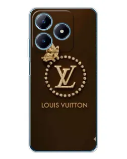Чехол для Realme C61 с картинкой «LV — золотая печать»