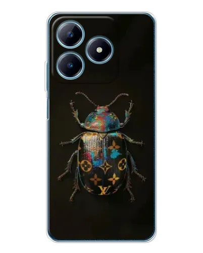 Чехол для Realme C61 с картинкой «LV — мраморный принт»