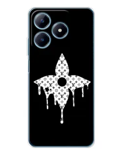 Чехол для Realme C61 с картинкой «Цветочная монограмма»