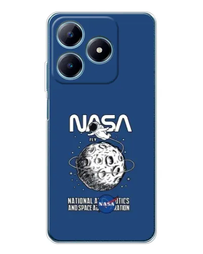 Чохол для Realme C61 з картинкою «NASA — місячна місія» Чохол для Realme C61 з картинкою «NASA — місячна місія»
