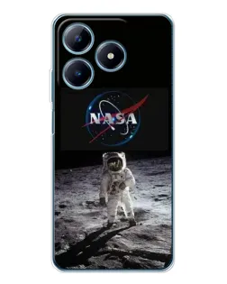 Чохол для Realme C61 з картинкою «Астронавт на Місяці»