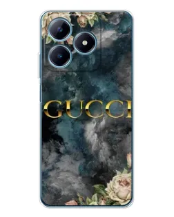 Чохол для Realme C61 з картинкою «Абстрактні квіти Gucci»