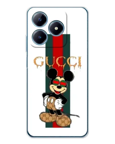 Чохол для Realme C61 з картинкою «Міккі Маус Gucci — смуги» Чохол для Realme C61 з картинкою «Міккі Маус Gucci — смуги»