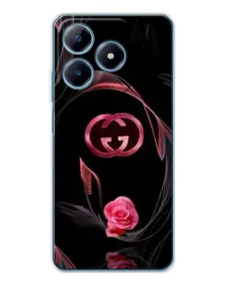 Чохол для Realme C61 з картинкою «Gucci — неонова троянда»