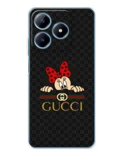 Чохол для Realme C61 з картинкою «Мінні Маус Gucci — чорний»