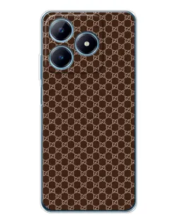 Чехол для Realme C61 с картинкой «Gucci — шоколадная сетка»