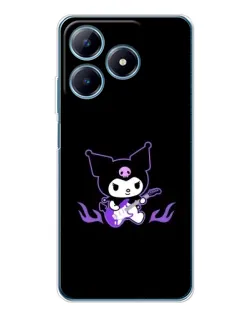 Чехол для Realme C61 с картинкой «Электрическая Kuromi»