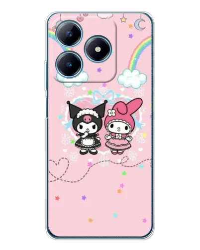 Чехол для Realme C61 с картинкой «My Melody и Kuromi» Чехол для Realme C61 с картинкой «My Melody и Kuromi»