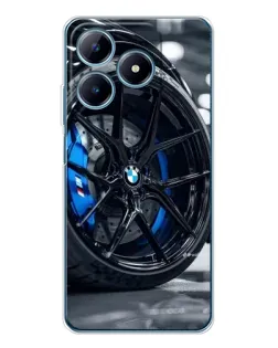 Чохол для Realme C61 з картинкою «Колесо BMW зблизька»
