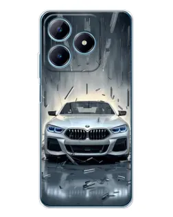 Чохол для Realme C61 з картинкою «BMW у світлі фар»