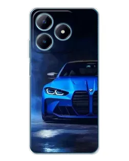 Чохол для Realme C61 з картинкою «Блакитна BMW M4»