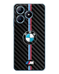Чохол для Realme C61 з картинкою «Емблема BMW та карбон»