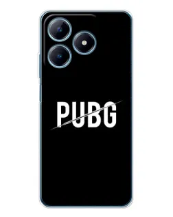 Чохол для Realme C61 з картинкою «PUBG — білий логотип»