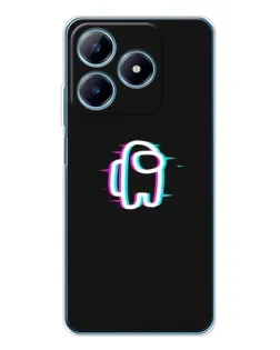 Чохол для Realme C61 з картинкою «Among Us неон»