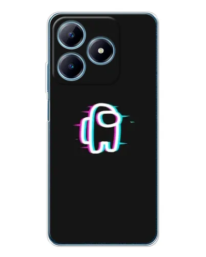 Чохол для Realme C61 з картинкою «Among Us неон»