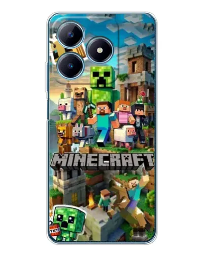 Чохол для Realme C61 з картинкою «Замок Minecraft»