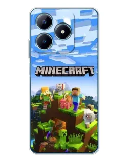 Чохол для Realme C61 з картинкою «Minecraft класичний світ»