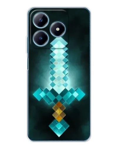 Чохол для Realme C61 з картинкою «Алмазний меч неон»