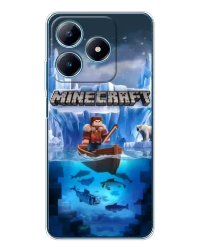 Чохол для Realme C61 з картинкою «Minecraft льодянийсвіт»
