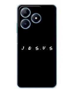 Чехол для Realme C61 с картинкой «Точки веры J.E.S.U.S.»