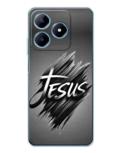 Чехол для Realme C61 с картинкой «Надпись Jesus Graffiti»