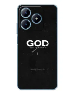Чехол для Realme C61 с картинкой «GOD — Бог над всем»