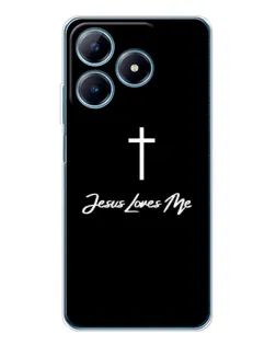 Чехол для Realme C61 с картинкой «Иисус любит тебя»