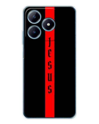 Чехол для Realme C61 с картинкой «Красная линия веры»