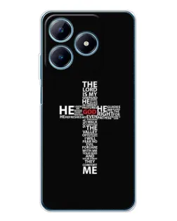 Чехол для Realme C61 с картинкой «Текстовый крест»