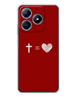 Чехол для Realme C61 с картинкой «Уравнение любви»