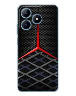 Чохол для Realme C61 з картинкою «Mercedes Carbon Grid»