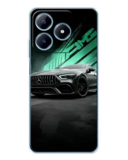 Чохол для Realme C61 з картинкою «Темний Mercedes AMG»