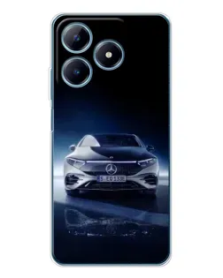 Чохол для Realme C61 з картинкою «Нічний Mercedes EQ»