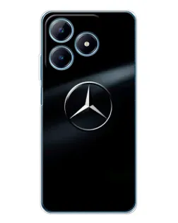 Чехол для Realme C61 с картинкой «Mercedes на металле»