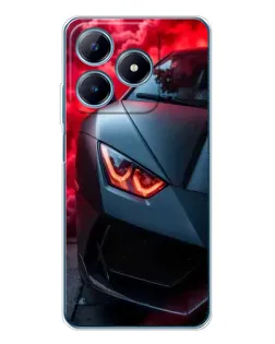 Чохол для Realme C61 з картинкою «Lamborghini червоне сяйво»