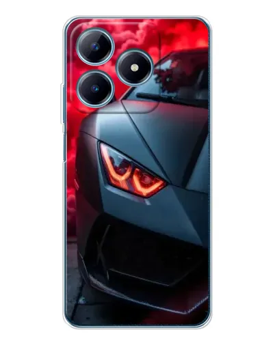 Чохол для Realme C61 з картинкою «Lamborghini червоне сяйво»